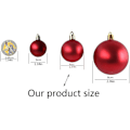 Miniatyrbild 3 av 3: Julkula Sprossningssäker Julgransdekorationsboll Julbollsdekorationer Julbröllopsdekorationsboll 1,6" (4cm) 36-delars set Red