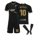 Pikkukuva 1 / 2: Jalkapallopaita lapsille Jalkapallopaita Koti Vieras Harjoituspaita 21/22 20 21 Barcelona Away Messi 10 Kids 20 (110-120)