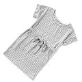 Miniatyrbild 4 av 6: Familjeklänningar Split Sele Set Mamma Pojkar och Flickor Familj Kläder för Going Beach Side grey stripes female baby 6-9m