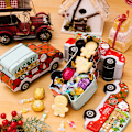 Miniatyrbilde 9 av 11: Metallkakeboks til jul Kreativ julemetallgodteriboks Julegodterikakeemballasjeboks null - 3