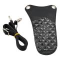 Miniatyrbillede 5 af 5: 1/2/3/5 saks taske PU-læder med justerbar skulderrem Black 2PCS