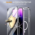 Miniatyrbild 4 av 6: Miracase Glass Series Designad för iPhone 14 Pro Max Case 6,7 tum, [2023 Upgrade] Bumper Case med inbyggd 9H härdat glas Scr Clear-B