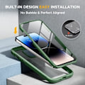 Miniatyrbild 3 av 8: Miracase Glass Series Designad för iPhone 14 Pro Max Case 6,7 tum, [2023 Upgrade] Bumper Case med inbyggd 9H härdat glas Scr Acacia Green