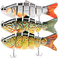 Miniatyrbillede 1 af 7: Fiskedrag til basørred 97 mm multi svømmeagn Langsomt synkende bioniske svømmebasagn Naturtro fiskedrag, 3-pak (pakke med 3-C)