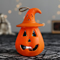 Miniatyrbilde 3 av 5: Halloween gresskar lysende gresskar lampe 2 stk