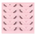 Miniatyrbild 1 av 11: Halvfransar Naturligt utseende Wispy Cat-Eye Ögonfransar 3D lösögonfransar Fluffy-Soft 10 Par Faux Mink Fake Lashes Sets A
