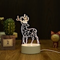 Pikkukuva 3 / 7: USB Milu 3D Akryyli Koristelu LED-lamppu Kodinsisustus Yölamppu