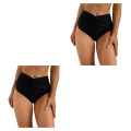 Miniatyrbild 4 av 5: 1/2/3 Dam badbyxor Pool Party Dam Badkläder Snorkling Black M 2PCS
