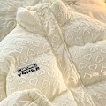 Miniatyrbild 2 av 2: Multi Functional Pocket Zipper Thicken Bread Dunjackor Milky white XL