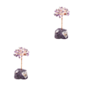 Pikkukuva 3 / 5: 1/2/3/5 Onnenpuu Kodin sisustus Hieno käsityö ja luonnollinen amethyst+amethyst 13cm 2PCS