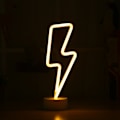 Miniatyrbild 1 av 5: LED neonljusskylt Rumsdekor Nattlampor Batteri- och USB -driven inomhusbelysning Natt- och bordslampor för julfestbar (varm pingis)