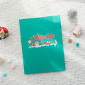 Miniatyrbilde 4 av 5: God Jul pop-up kort, 3d pop-up gratulasjonskort til jul, pop-up julekort, 3d julekort