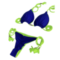 Miniatyrbillede 1 af 11: Todelt sæt til kvinder med string-badedragt Trekant-BH Top med bikinibund Sexet trekant-bikini badedragt Royal blue L