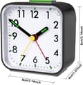 Tyst Analog Alarmklocka Liten Tyst Tickfri Reseklocka