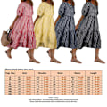 Miniatyrbillede 2 af 5: Dame sommerplaid Puffy kortærmet midikjole Red,4XL