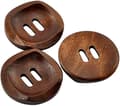 10 runda bruna träknappar 30 mm med 2 hål (30 mm-10 st)