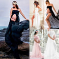 Miniatyrbillede 1 af 3: Mode Slids Gravid Lang Nederdel Temperament Strand Lang Kjole Pink XL