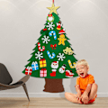 Miniatyrbild 4 av 5: Filt julgran, DIY julgran med 25st prydnadsföremål, juldekorationer Dörr Vägghängande prydnader för barn Julklappar Festtillbehör