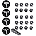 Miniatyrbillede 1 af 4: Tesla Model 3 Ysx Hjulkapsel Sæt Centerkap Hjul