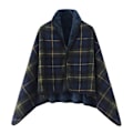 Miniatyrbillede 1 af 4: Dame Multiway Ternet Poncho Sjal Wrap Fleece Bærbar Tæppe Ultra Blød Sherpa Flanell Cape（Grøn） qd green