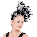 Miniatyrbillede 5 af 5: Kvinder Sort Fjer Pandebånd Fascinator Til Maskerade Karneval Fest