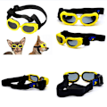 Miniatyrbillede 7 af 11: Små Hunde Solbriller Goggles GUL yellow