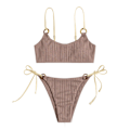 Miniatyrbild 1 av 11: Bikin Baddräkt Dam Baddräkt Bandeau Push Up Micro Bikini Set Baddräkt Strandkläder Sommar Bikini Wine red L