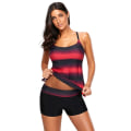 Miniatyrbilde 4 av 6: Dame Plus Size Badedrakt 2stk Badedrakt Badetøy + Shorts Black S