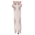 Miniatyrbild 6 av 6: Lång söt katt gosig plysch docka kudde mjuk kudde Pink 50cm（0.18kg） Brown 70cm（0.4kg）