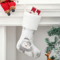 Miniatyrbilde 4 av 10: Hvite julestrømper julepynt SNØMANN SNØMANN Snowman