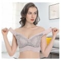 Miniatyrbild 5 av 5: Dam Bralette Push-up BH Sömlösa Vestee Spetsunderkläder Purple XL