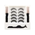 Miniatyrbild 1 av 11: Magnetiska ögonfransar och eyeliner Kit 5 par naturligt utseende lösögonfransar med magnetisk eyeliner pincett Lätt att applicera 4