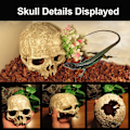 Miniatyrbilde 3 av 5: Akvarium Hodeskalle Dekor - Resin Akvarium Dekorasjoner Hule Betta Fisk Gjemmested Reptilhus for Små Fisker og Reker