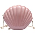 Miniatyrbillede 1 af 5: Sød kammusling form hård skal skuldertasker Pearl Crossbody Chain håndtasker til lille pige kvinder NO:10