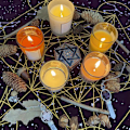 Miniatyrbild 7 av 11: Metatrone's Cub Crystal Grid Altare Tarotduk Duk Sammet Astrologi Tarot Spådomskort Bordsduk Gobeläng 60*60cm