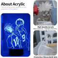 Miniatyrbild 6 av 7: Lampa 3D LED Nattljus Gåvor Sovrum One Piece Anime Luffy