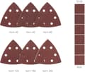 Delta-slipesandpapir │ 180 stykker │ 6 hull │ 93 x 93 x 93 mm
