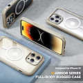 Miniatyrbild 7 av 8: Miracase Glass Series Designad för iPhone 14 Pro Max Case 6,7 tum, [2023 Upgrade] Bumper Case med inbyggd 9H härdat glas Scr Bean Yellow-B
