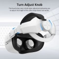 Miniatyrbilde 3 av 5: Elite Head Strap-kompatibelt Oculus Quest 2-tilbehør, justerbar Reduser hodetrykket Comfort Vr Gaming