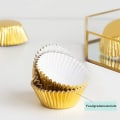 Miniatyrbillede 4 af 5: 100 stk. rosaguld Cupcake-forme Standard fedtafvisende