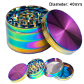 Miniatyrbilde 1 av 6: Rainbow Herb Mills 4 deler sinklegering Pollen Krydderkvern 40mm 1.5inch