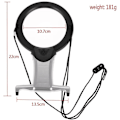 Miniatyrbilde 5 av 5: 2 lupe leseforstørrelsesglass X2 og X6 forstørrelsesglass lysende LED handsfree halsrem for brodering lesebok