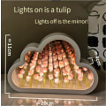 Miniatyrbild 4 av 5: Tulpanlampa handgjord DIY moln tulpan spegel nattlampa, används för vardagsrum sängbordsdekoration flicka kreativ tulpan nattlampa blue