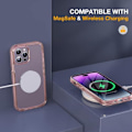 Miniatyrbild 6 av 7: Miracase Glass Series Designad för iPhone 14 Pro Max Case 6,7 tum, [2023 Upgrade] Bumper Case med inbyggd 9H härdat glas Scr Clear Pink