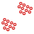 Pikkukuva 4 / 5: 1/2/3/5 10x Parturi-Kampaaja Sakset Sormirengas Red 10 pcs 2PCS