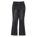 Miniatyrbild 3 av 9: Kvinnors låga utsvängda jeans tretchiga jeansbyxor Bell Bottoms Svart S