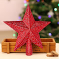 Miniatyrbillede 5 af 5: Glitter Stjerne Juletræstop – Juletræsdekoration, splintfri trætop