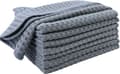 (Grå 30x30 cm) 8 Ultra Premium Mikrofiber Köksdukar - Hand/Disk - Våffelväv