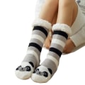 Miniatyrbild 1 av 5: 1 par Golvstrumpor Sherpa Foder Förtjockad Stretchy Soft Comforta Black White