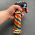 Miniatyrbild 3 av 5: 1/2 Multifunktionell Barber Spray Flaska Retro Stripes för Salong Grey 200ml 1Set